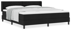 vidaXL Κρεβάτι με ελατήρια με κεφαλάρι Μαύρο 180 x 200 cm Ύφασμα