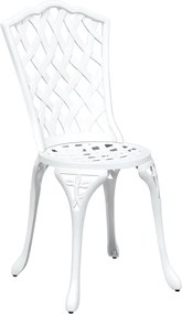 vidaXL Σερβίτσιο τραπεζιού κήπου 3 pcs Λευκό Χυτό αλουμίνιο