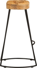 vidaXL Σκαμπό Μπαρ 2 τεμ. από Μασίφ Ξύλο Μάνγκο