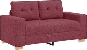 vidaXL Καναπές Διθέσιος Κόκκινος 160 x 77 x 82 εκ. Ύφασμα