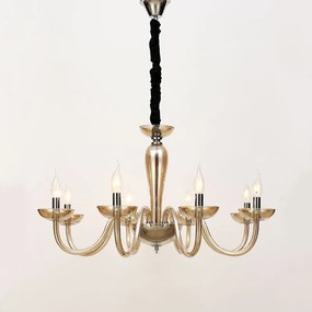 Πολυέλαιος Οροφής Aca Lunaria BLK82188PCNC Cognac
