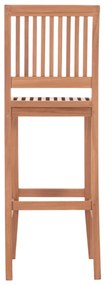 Σκαμπό Μπάρ PAIPER C18110 με Πλάτη Ξύλο ΤΕΑΚ Φυσικό 40x49,5x114Υ εκ. 40x49.5x114 εκ.