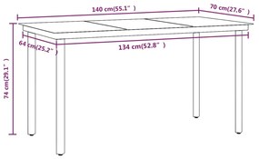 vidaXL Σετ Τραπεζαρίας Κήπου 5 Τεμαχίων Μαύρο με Μαξιλάρια