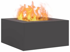 vidaXL Τζάκι Τετράγωνο Μαύρο 80x80x40 εκ. Ατσάλι