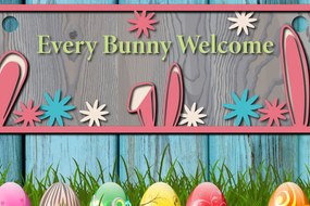 Σετ των 2 Intra απο ξύλο plywood Χρώμα wenge 3mm-4mm πάχος - Πασχαλινή πινακίδα καλωσορίσματος για διακόσμηση πόρτας Δίασταση 15x15 cm INTRAFABR-112091433