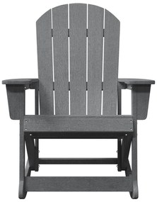 vidaXL Καρέκλα Σαλονάκι Adirondack Ανοιχτό Γκρι (73.5x92x90 εκ) από HDPE.