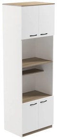 Ντουλάπα κουζίνας Rowan σε λευκή-sonoma απόχρωση 60x42x182εκ Υλικό: 15mm melamine board 230-000085