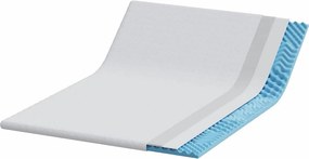vidaXL Στρώμα επικάλυψης Λευκό 140 x 190 cm Υφασμα Jacquard