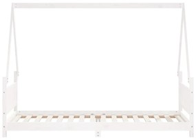 Πλαίσιο Παιδικού Κρεβατιού Λευκό 80 x 200 εκ. Μασίφ Ξύλο Πεύκου - Λευκό