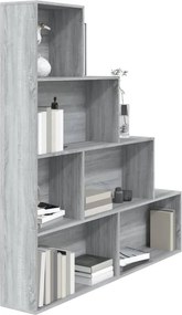vidaXL Βιβλιοθήκη Γκρι Sonoma 155 x 24 x 160 εκ.
