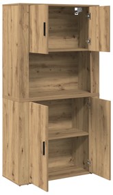 vidaXL Υψηλό ντουλάπι Artisan Oak 80x33x150 εκ. Επεξεργασμένο ξύλο