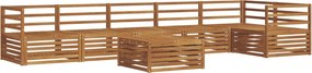 vidaXL Σειρά Καναπέ Εξωτερικού 7 pcs Φυσικό