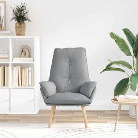 vidaXL Χαλαρωτική Πολυθρόνα Ανοιχτό γκρι 69 x 74 x 93 εκ. ύφασμα