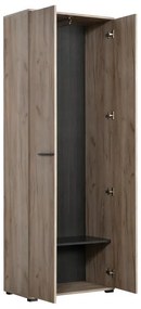 Έπιπλο Χολ Lorca σε Γκρί Δρύς - Μαύρο 67x40x195 εκ. 67x40x195 εκ.