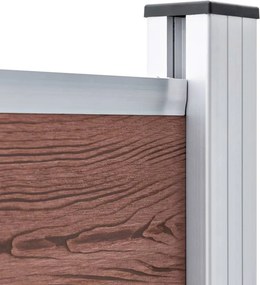vidaXL Πάνελ Περίφραξης Καφέ 95 x 186 εκ. από WPC