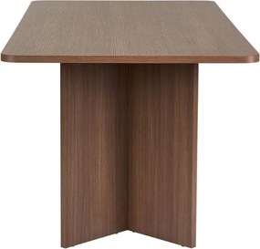 Τραπέζι Linza Megapap χρώμα καρυδί 180x90x75εκ.