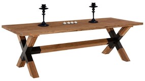 Τραπέζι Katte HM9557 250x100x78cm Natural Ξύλο,Μέταλλο