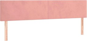 vidaXL Κρεβάτι Boxspring με Στρώμα Ροζ 120x190 εκ. Βελούδινο