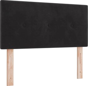 vidaXL Κρεβάτι box spring με στρώμα Μαύρο 80 x 200 cm Βελούδο