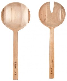 Κουτάλες Eat More Salad (Σετ 2Τμχ) LBTRD0014228 27cm Natural Raeder Wood