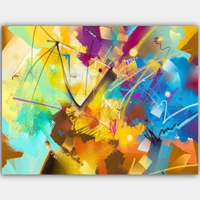 Πίνακας Καμβάς 441HPE2674 100x70cm Multi Wallity Οριζόντιοι Ξύλο, Καμβάς