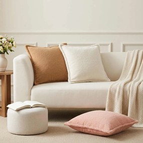 VidaXL Κάλυμμα Μαξιλαριού 2 τμχ. HOUTEN Ροζ 55 x 55 εκ Μπουκλέ