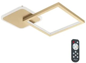 Eglo Gafares Μοντέρνα Μεταλλική Πλαφονιέρα Οροφής με Ενσωματωμένο LED σε Χρυσό χρώμα 33cm 900424