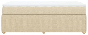 Κρεβάτι Boxspring με Στρώμα Κρεμ 80 x 200 εκ. Υφασμάτινο - Κρεμ