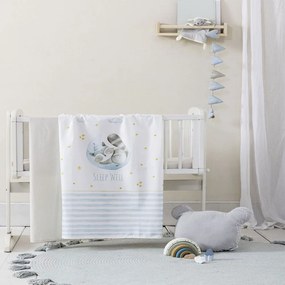 Σεντόνια Βρεφικά Sleepy Racoon (Σετ 2τμχ) Ciel Nima Λίκνου 70x110cm 100% Cotton