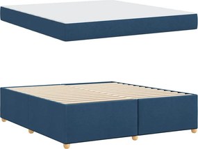 vidaXL Σκελετός Κρεβατιού με στρώμα Μπλε 180 x 200 cm ύφασμα