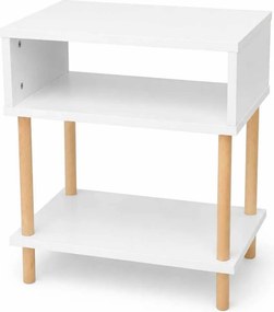 Βοηθητικό Τραπεζάκι Λευκό MEDROI 45x30x60