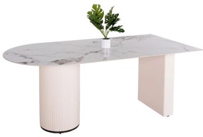 ΤΡΑΠΕΖΙ ΤΡΑΠΕΖΑΡΙΑΣ CERAMUS  12mmΚΕΡΑΜΙΚΟ TOP ΛΕΥΚΟ ΜΑΡΜΑΡΟ-MDF ΛΕΥΚΟ 180x90x76Υεκ.