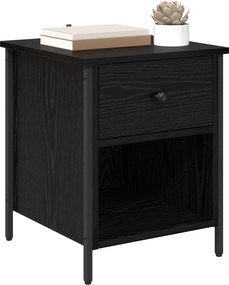 vidaXL Κομοδίνο 2 τμχ. Μαύρη Οξυά 40 x 42 x 50 cm Επεξεργασμένο Ξύλο