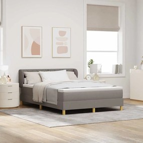 vidaXL Κρεβάτι Ανοιχτού Κουτιού με Στρώμα σε Taupe - 160x200 εκ Ύφασμα