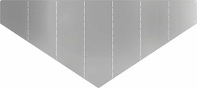 vidaXL Περίγραμμα γκαζόν 4 τμχ. 100 x 45 cm Ατσάλι Ασημί