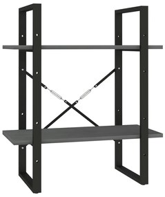 vidaXL Βιβλιοθήκη με 2 Ράφια 60 x 30 x 70 εκ. από Μασίφ Ξύλο Πεύκου