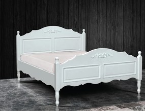 Κρεβάτι ξύλινο διπλό λευκό 1455