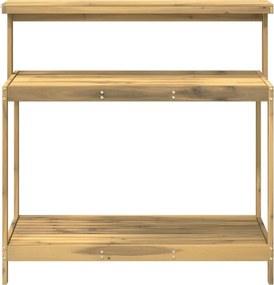 vidaXL Εξωτερικός Πάγκος Φυτείας 111,5 x 48,5 x 107 εκ Λευκό