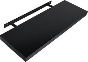 vidaXL Ράφια Τοίχου 2 τεμ. Μαύρα 80 x 20 x 3,8 εκ.