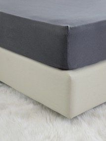 Σεντόνι Jersey Υπέρδιπλο με Λάστιχο Για Στρώμα 160x200+40 - Tender Dark Gray 5206482140622
