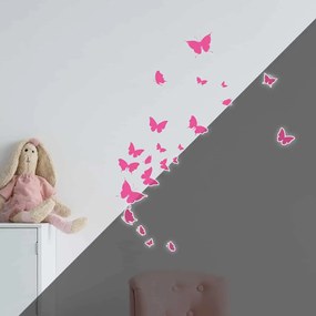 Παιδικά Φωσφοριζέ Αυτοκόλλητα Τοίχου Ango Butterflies 77224