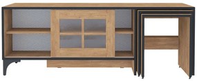 Έπιπλο Τηλεόρασης Με Ζιγκόν Revival 801CMY3014 150x42x54cm Oak