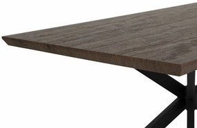 Τραπέζι Berwyn 1139, Μαύρο, Σκούρο ξύλο, 75x80x140cm, 27 kg, Ινοσανίδες μέσης πυκνότητας, Μέταλλο | Epipla1.gr