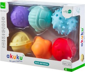 Μπάλες Δραστηριοτήτων (Σετ 6τμχ) Akuku Sensory Balls A0640