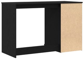 vidaXL Γραφείο με Αποθήκευση Μαύρη Βελανιδιά 50x115x75 εκ Κατασκευασμένο Ξύλο