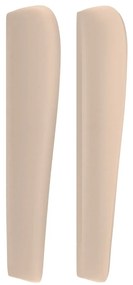 vidaXL Κεφαλάρι με Πτερύγια Καπουτσίνο 93x23x118/128 εκ. Συνθ. Δέρμα