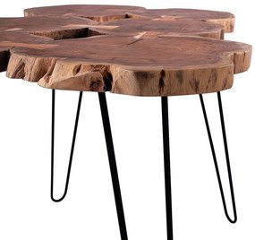Τραπέζι OSLO με Μασίφ Κορμό Ακακίας 120x80x74 εκ. 120x80x74 εκ.