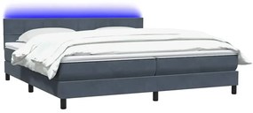 BOX SPRING ΚΡΕΒΑΤΙ ΜΕ ΣΤΡΩΜΑ ΣΚΟΥΡΟ ΓΚΡΙ 180X220 ΕΚ. ΒΕΛΟΥΔΙΝΟ 3316846