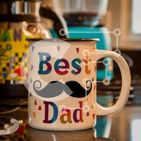 Intra Συλλεκτικό Ξύλινο Παζλ Plywood  4mm - Κούπα καφέ με μουστάκι σε ηλεκτρικό βραστήρα τη νύχτα Σε Ξύλινο Κουτί - Διαστάσεις: 10x10 cm – 25 κομμάτια