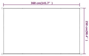 Τέντα Κάθετη Μπλε 250 x 360 εκ. από Ύφασμα Oxford - Μπλε